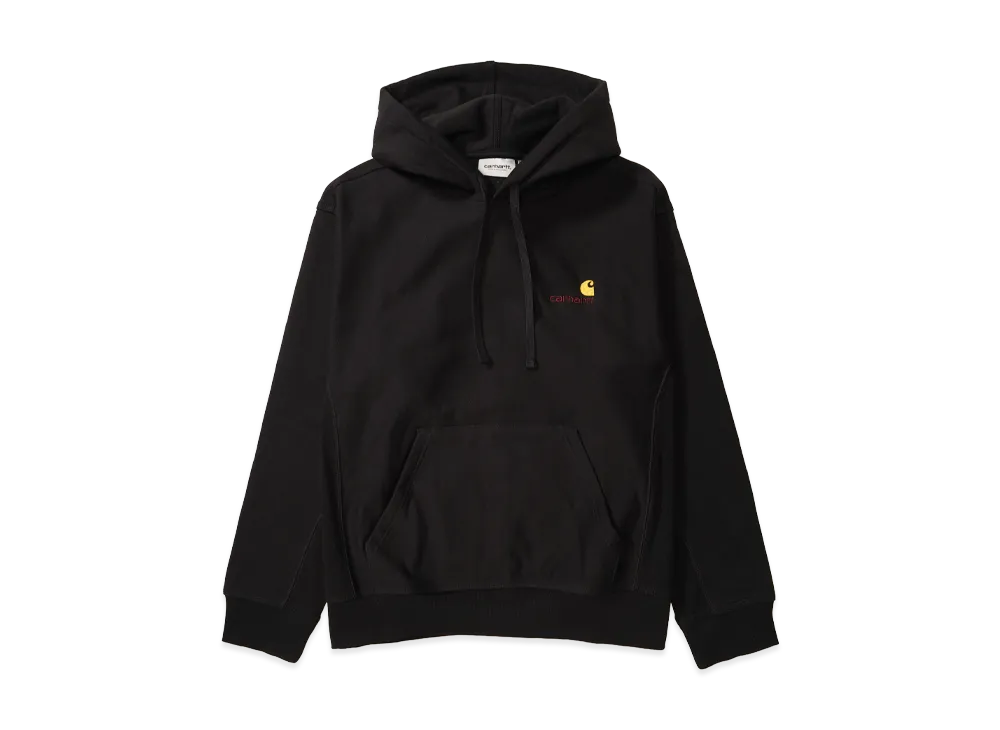 Carhartt WIP Hooded Americanscript Sweatshirt "Black"
