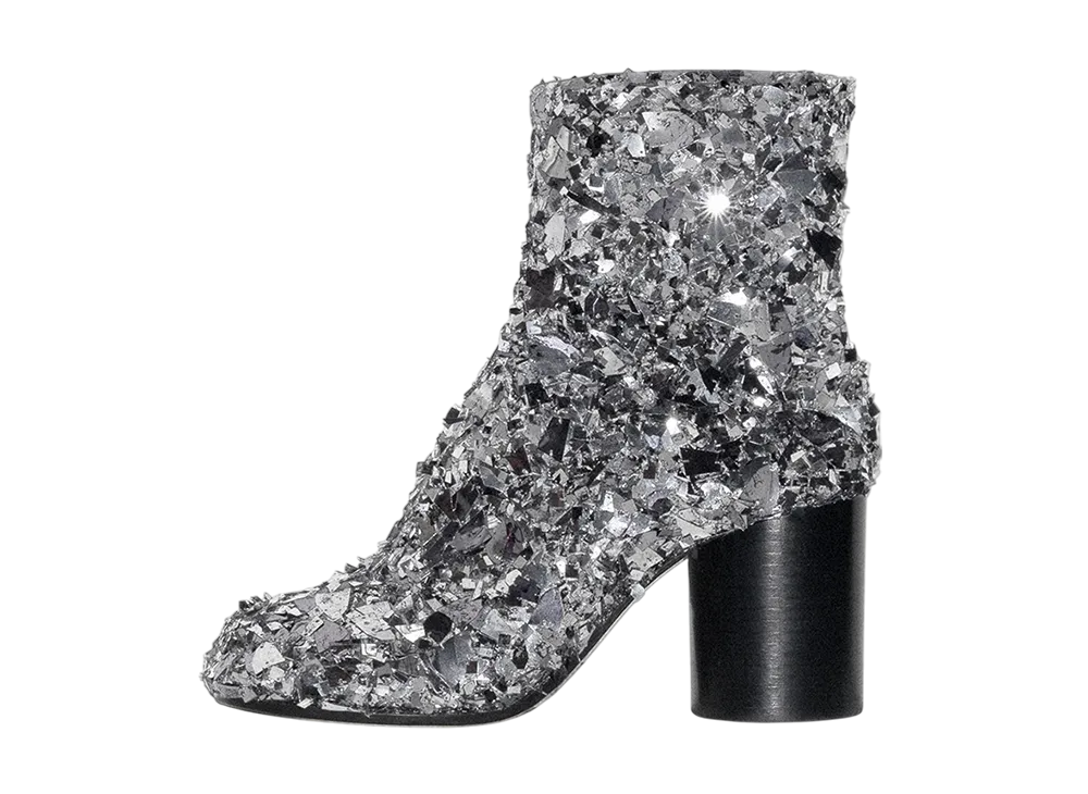 メゾンマルジェラ タビ ブロークンミラー エンブロイダリー "シルバー" (25足限定)