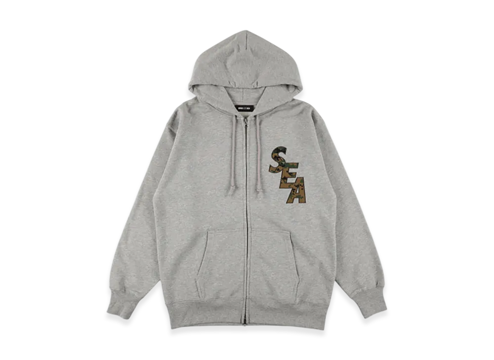 WIND AND SEA Camo Sea Zip Up Sweatshirt "Gray"