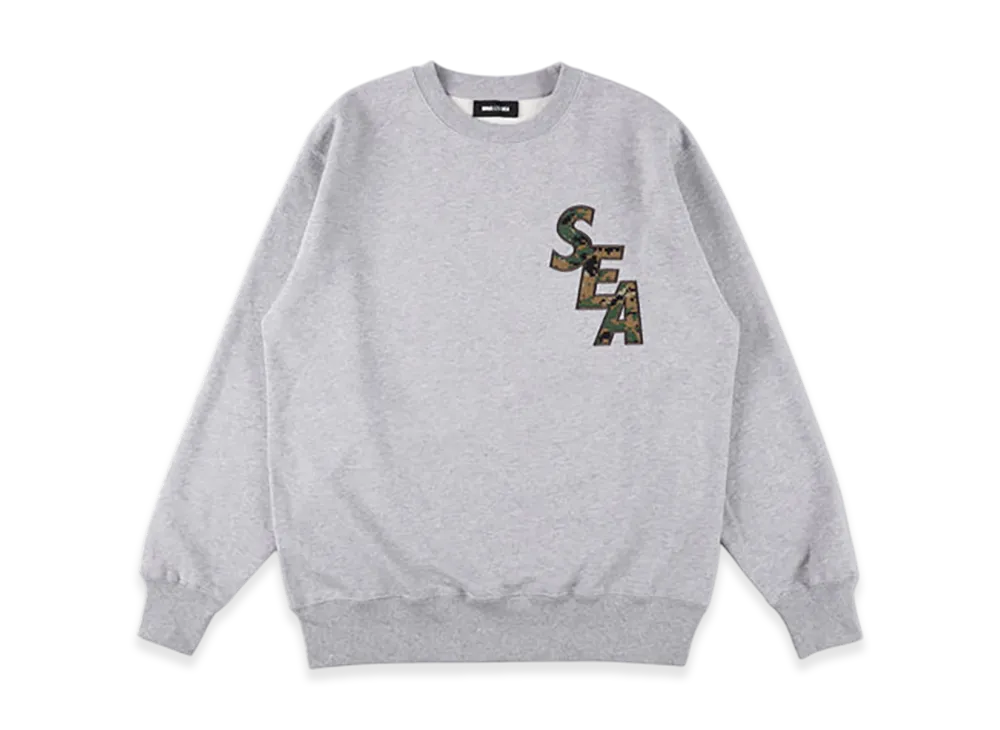 WIND AND SEA Camo Sea Crewneck Sweatshirt "Gray"