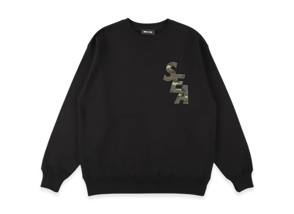 WIND AND SEA Camo Sea Crewneck Sweatshirt "Black"