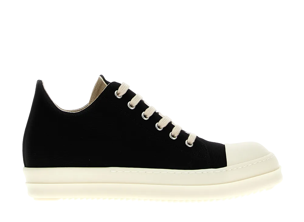 Rick Owens DRKSHDW SS24 Lido Low Sneaks "Black/Milk/Milk"
