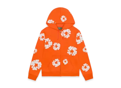 DENIM TEARS Cotton Wreath Zip Hoodie "Orange"