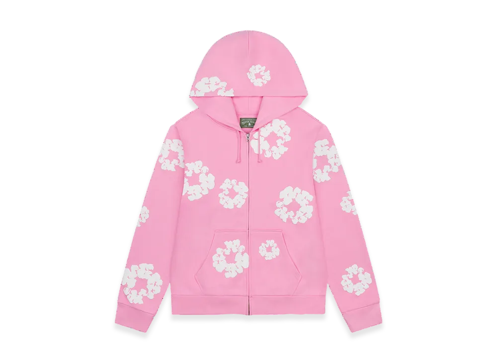 DENIM TEARS Cotton Wreath Zip Hoodie "Pink"