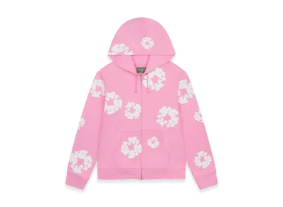 DENIM TEARS Cotton Wreath Zip Hoodie "Pink"