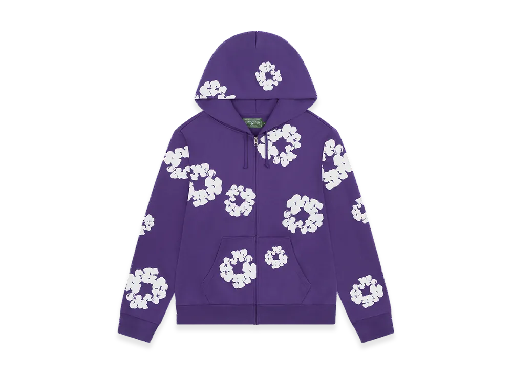 DENIM TEARS Cotton Wreath Zip Hoodie "Purple"