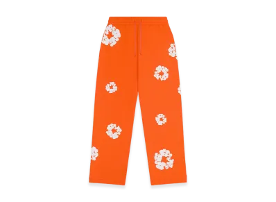 DENIM TEARS Cotton Wreath Baggy Sweatpants "Orange"