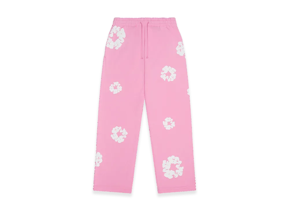 DENIM TEARS Cotton Wreath Baggy Sweatpants "Pink"