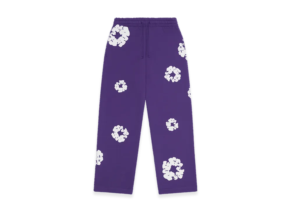 DENIM TEARS Cotton Wreath Baggy Sweatpants "Purple"