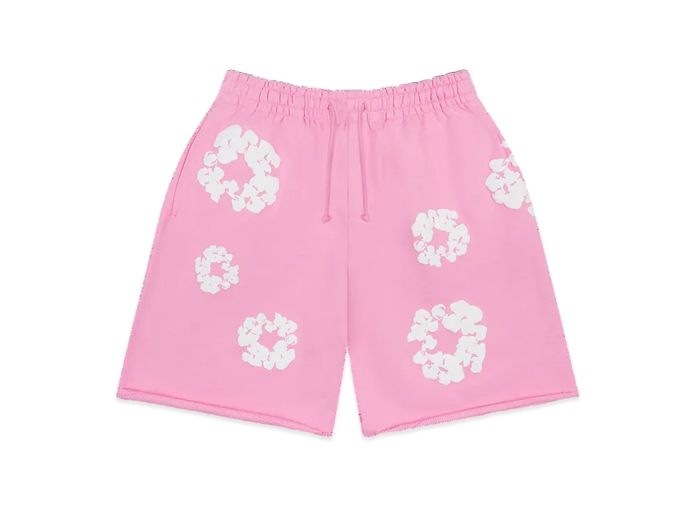 DENIM TEARS Cotton Wreath Sweatshorts "Pink"