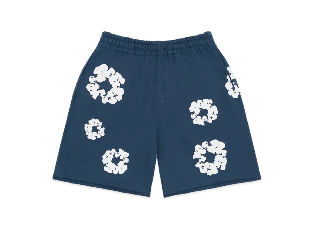 DENIM TEARS Cotton Wreath Sweatshorts "Navy"