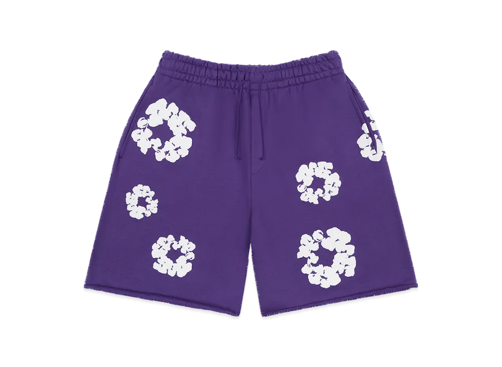 DENIM TEARS Cotton Wreath Sweatshorts "Purple"