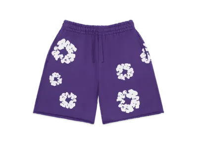DENIM TEARS Cotton Wreath Sweatshorts "Purple"
