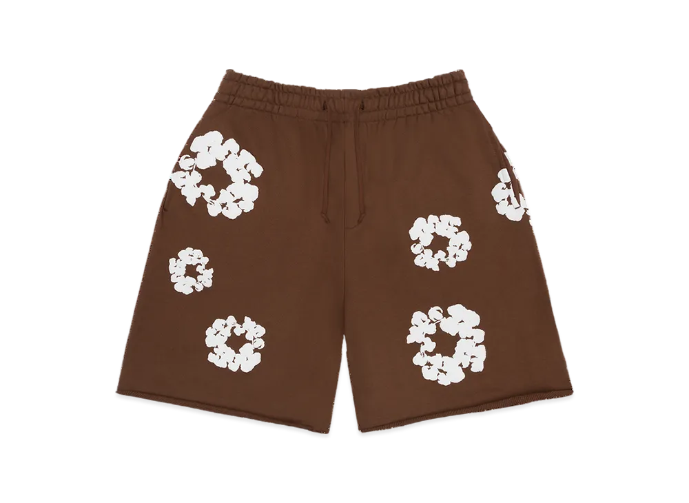 DENIM TEARS Cotton Wreath Sweatshorts "Brown"