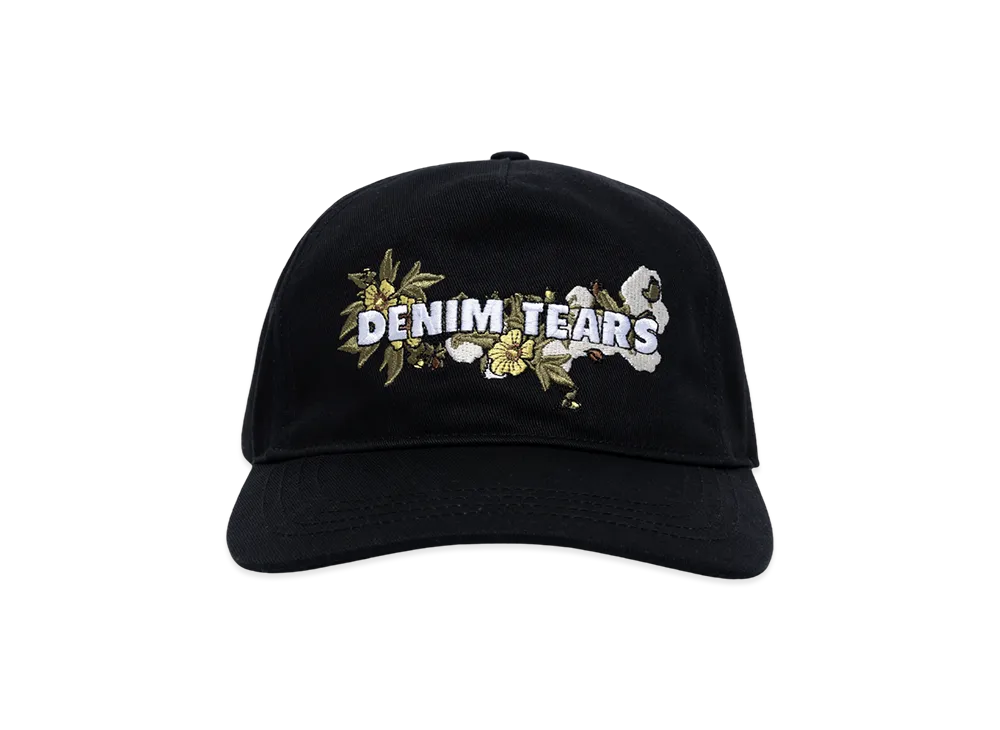 DENIM TEARS Floral Logo Trucker Hat "Black"