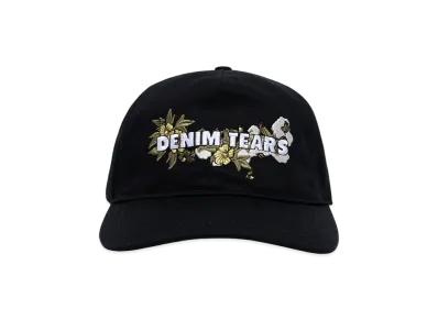 DENIM TEARS Floral Logo Trucker Hat "Black"