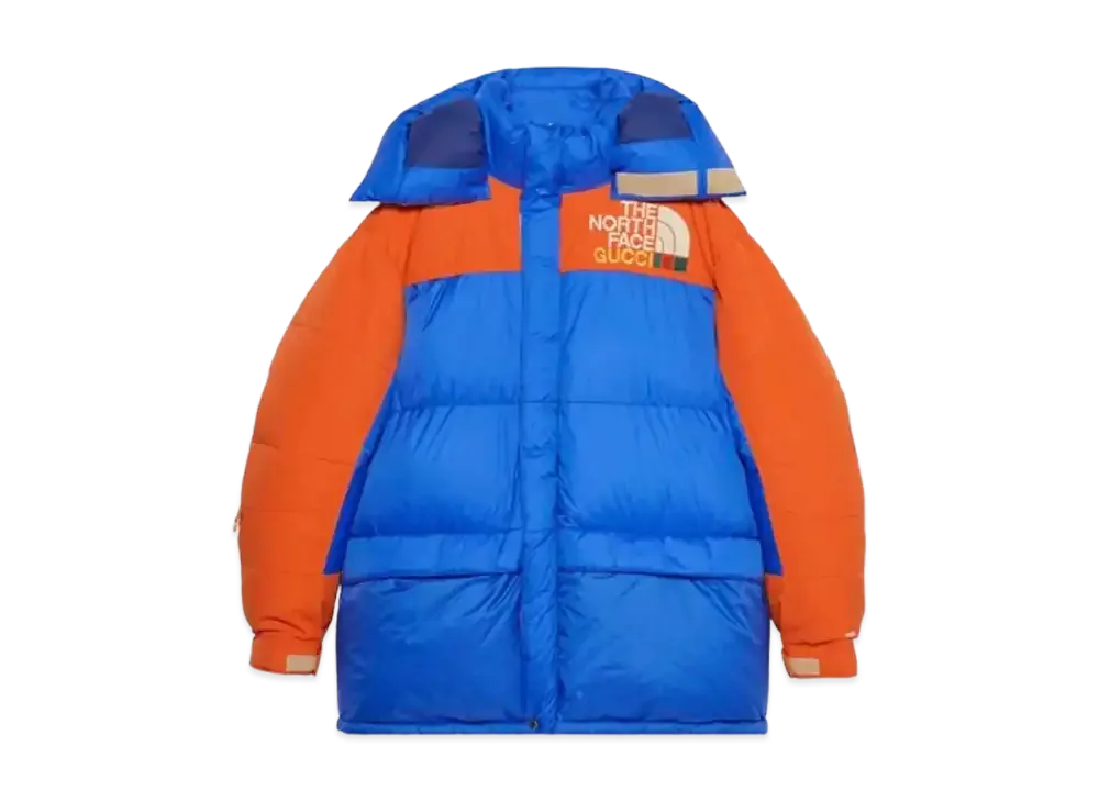 GUCCI x The North Face Down Coat "Blue/Orange"