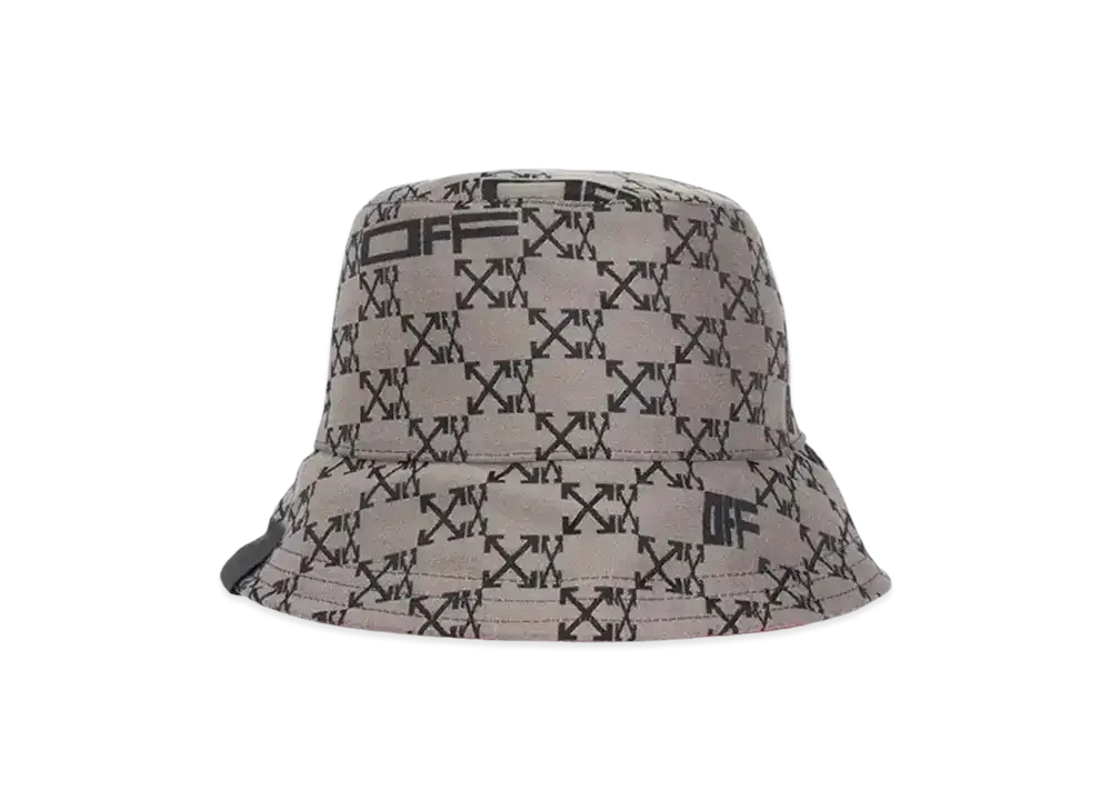 Off-White Monogram Reversible Bucket Hat "Brown/Fuchsia"