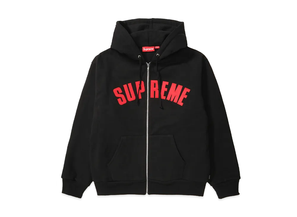 Supreme Arc Thermal Lined Zip Up Hooded Sweatshirt "Black"