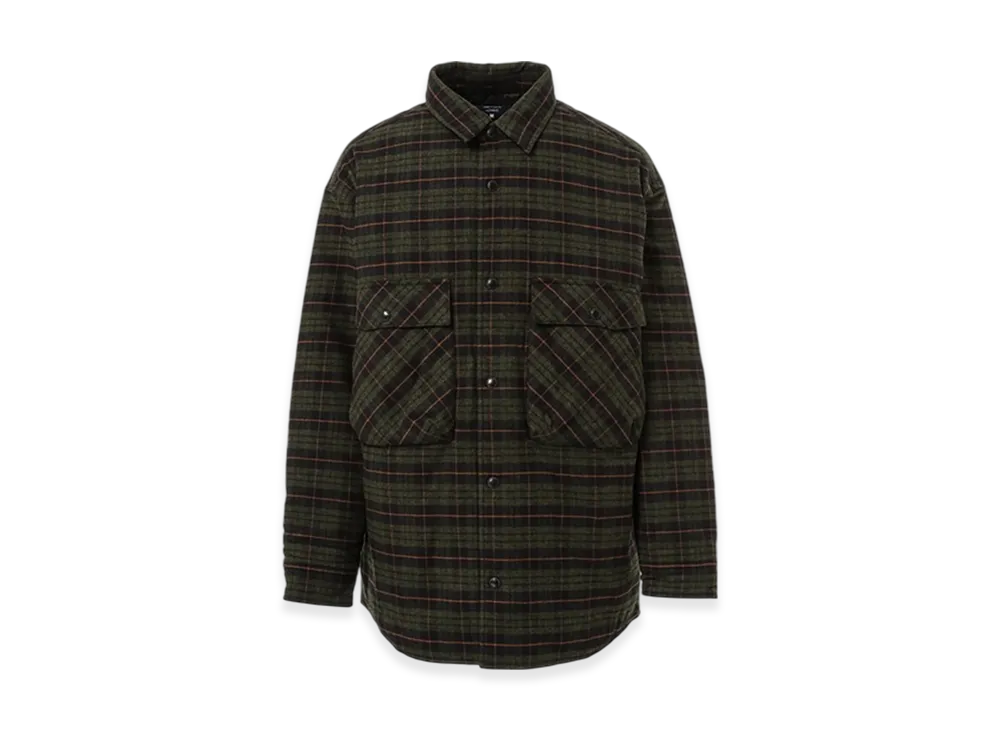 COMME des GARCONS HOMME Cotton Check Flannel Shirt "Black"