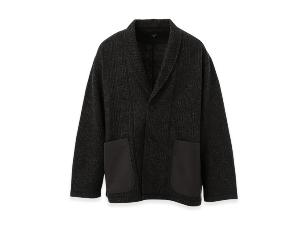 COMME des GARCONS HOMME Shetland Check Shawl Jacket "Black"