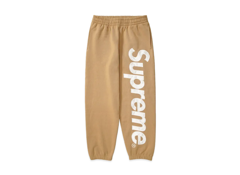 パンツ Supreme Satin Sweatpant 25FW Dark Tan S Supreme Satin Applique Sweatpant (25FW) 
