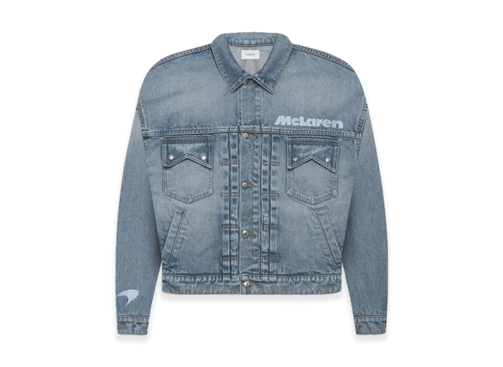 RHUDE x McLaren Denim Embroidered Jacket "Blue"