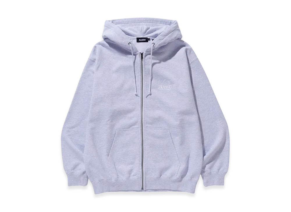 XLARGE Backside OG Zip Up Hooded Sweatshirt "Ash"