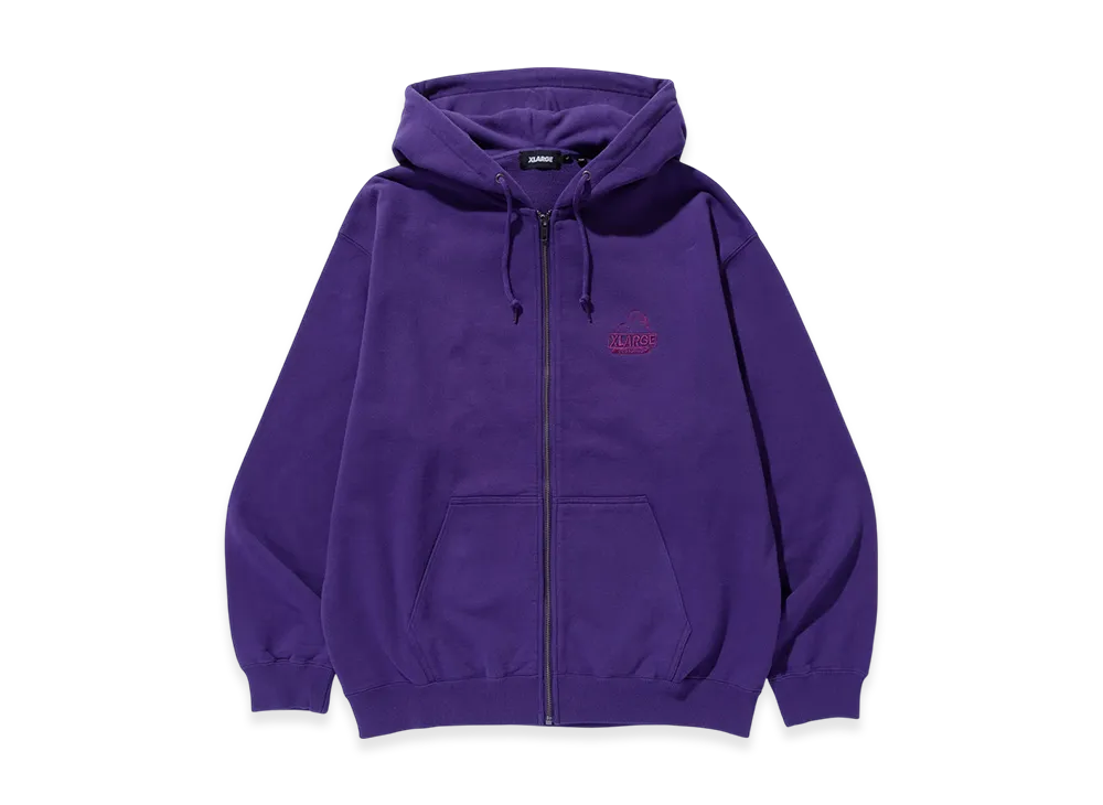 XLARGE Backside OG Zip Up Hooded Sweatshirt "Purple"