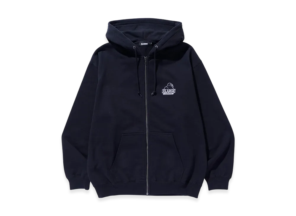 XLARGE Backside OG Zip Up Hooded Sweatshirt "Black"
