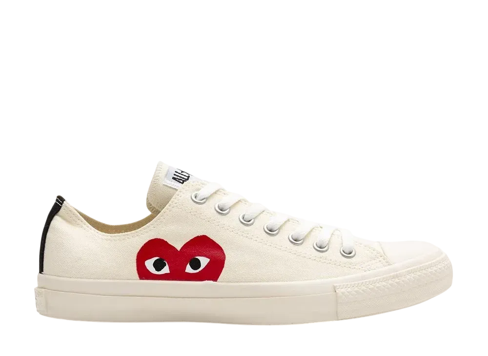 PLAY COMME des GARCONS × Converse All Star OX "White" (AZ-K114-001)