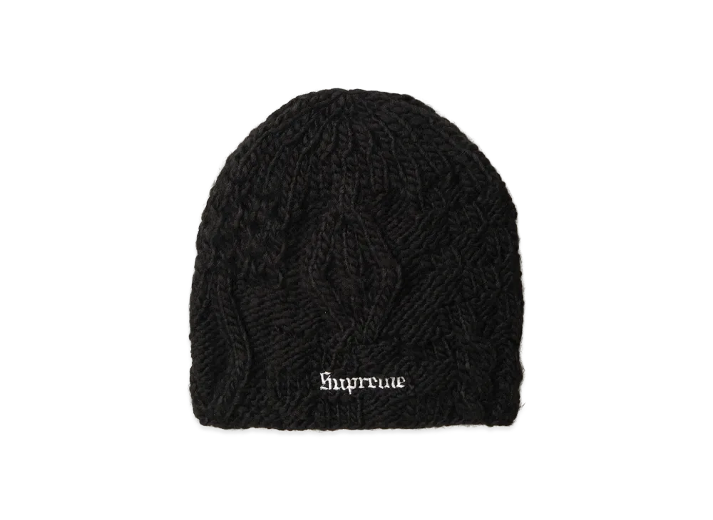 Supreme Block Knit Beanie "Black"