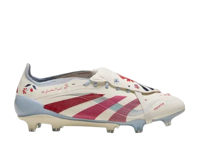The Football Gal × adidas Predator Elite Fold Over Tongue FG "Off White/Easy Pink/Pure Ruby"