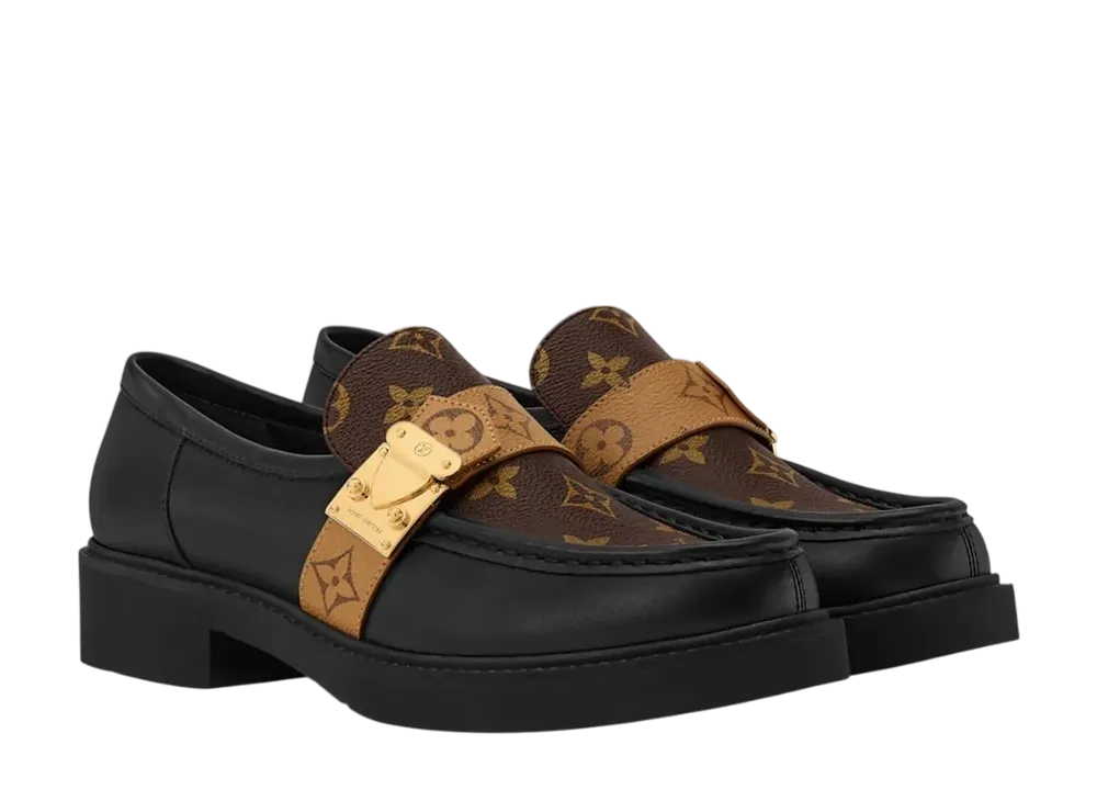 ルイヴィトン ウィメンズ アカデミー ローファー "ブラック"