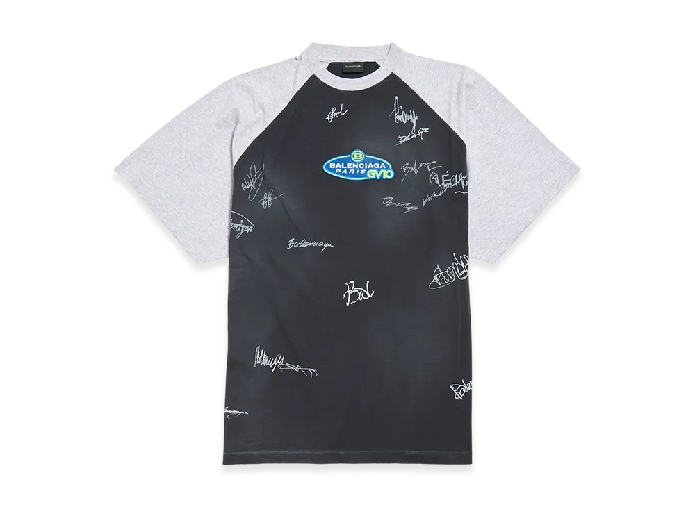 BALENCIAGA Banana Raglan Oversize T-shirt "Faded Black"
