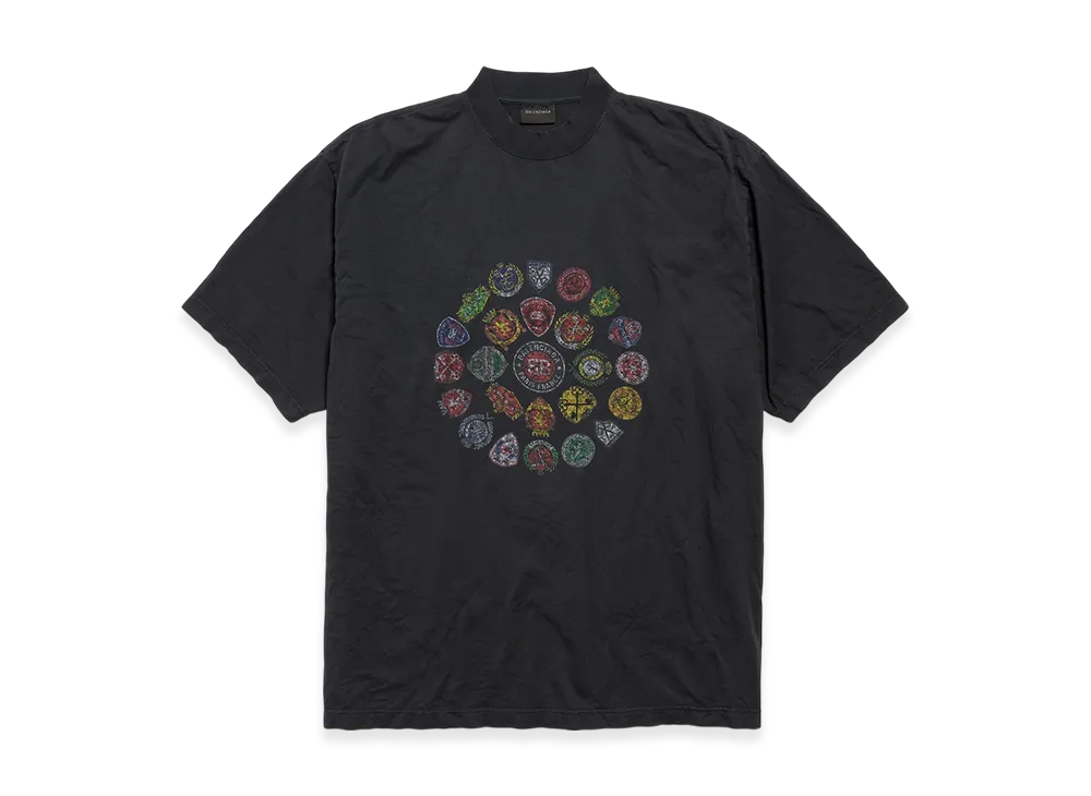 BALENCIAGA Spiral Crest T-shirt Medium Fit "Faded Black"