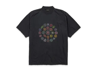 BALENCIAGA Spiral Crest T-shirt Medium Fit "Faded Black"