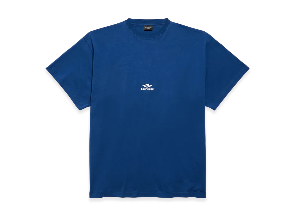BALENCIAGA 3B Sports Icon Oversize T-shirt "Marine Blue/White"