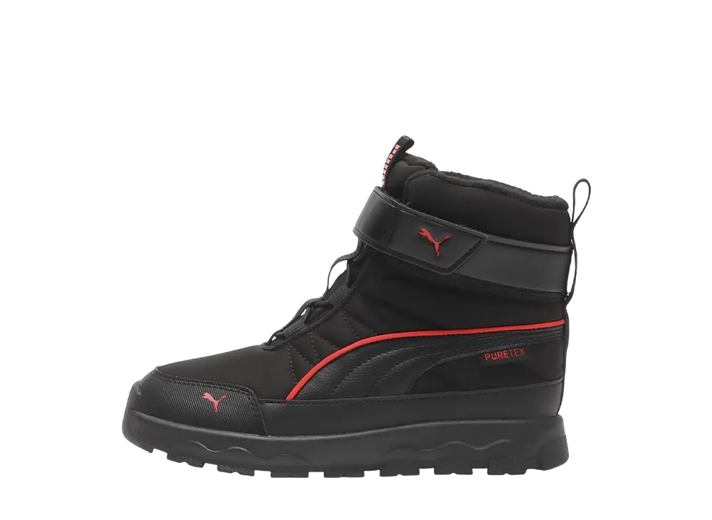 プーマ PS エボルブ ピュアテックス AC+ "ブラック/レッド" (キッズ)