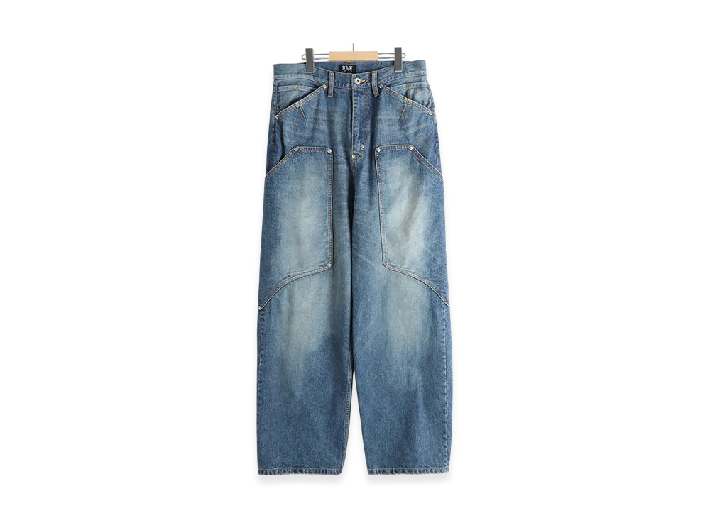 Fake as flowers Newcommune Aged Baggy Denim "Indigo"