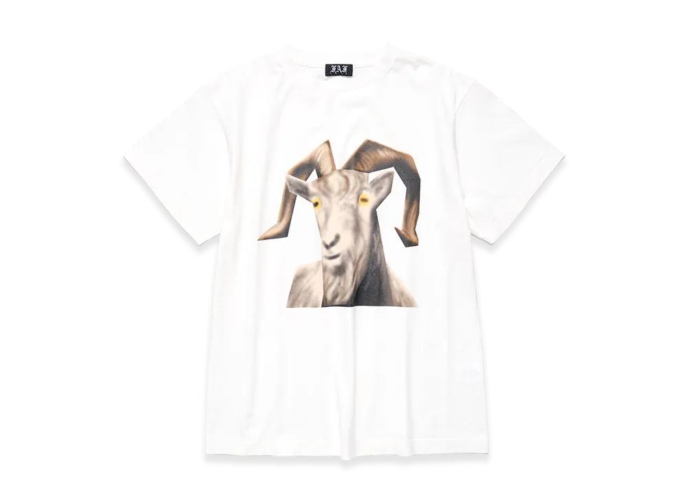 Fake as flowers Goat Face Tee "White"