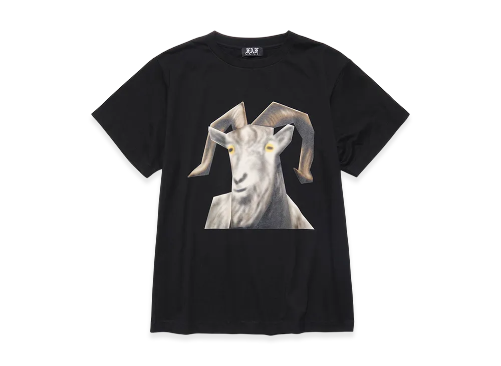 Fake as flowers Goat Face Tee "Black"