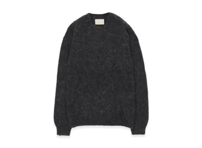 YOKE 3color Mix Baby Alpaca Crewneck Sweater "Light Gray"