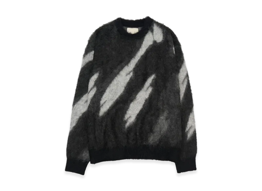 YOKE Kid Mohair Jacquard Sweater "Blur"