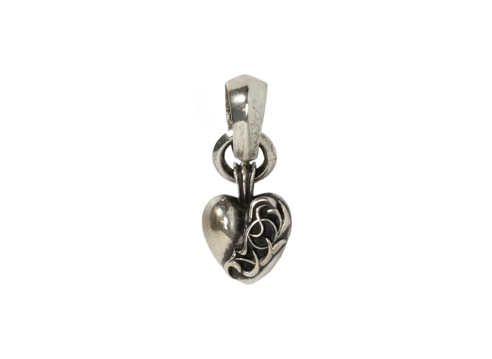 Chrome Hearts City Exclusive Floral Heart Pendant Top "Silver"