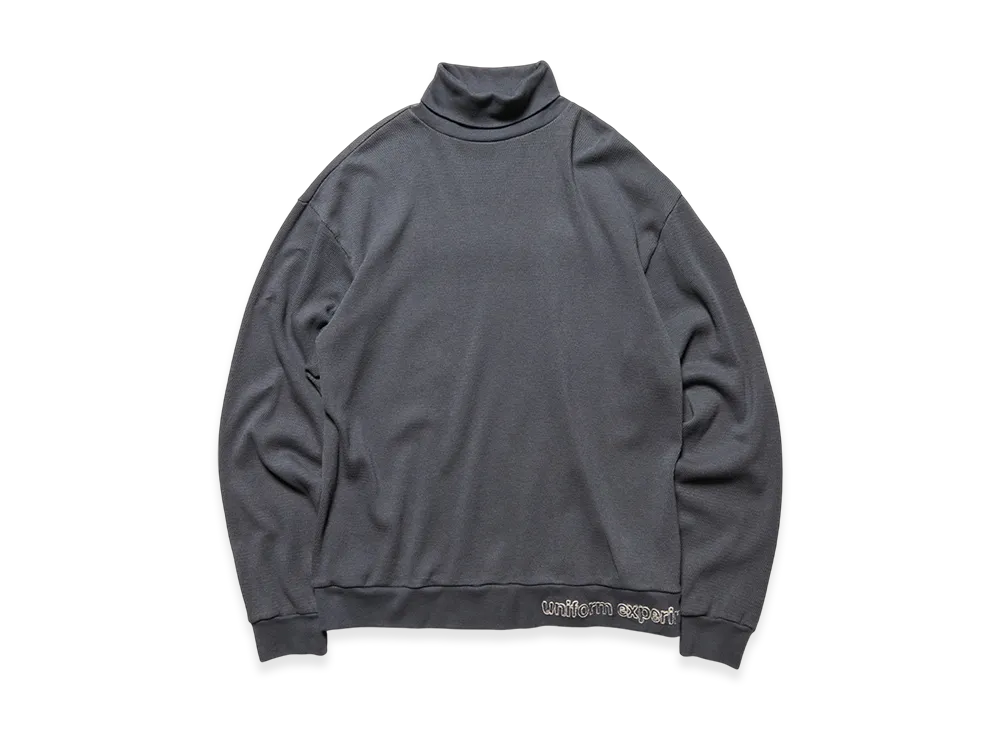 uniform experiment Waffle Highneck Top "Charcoal Gray"