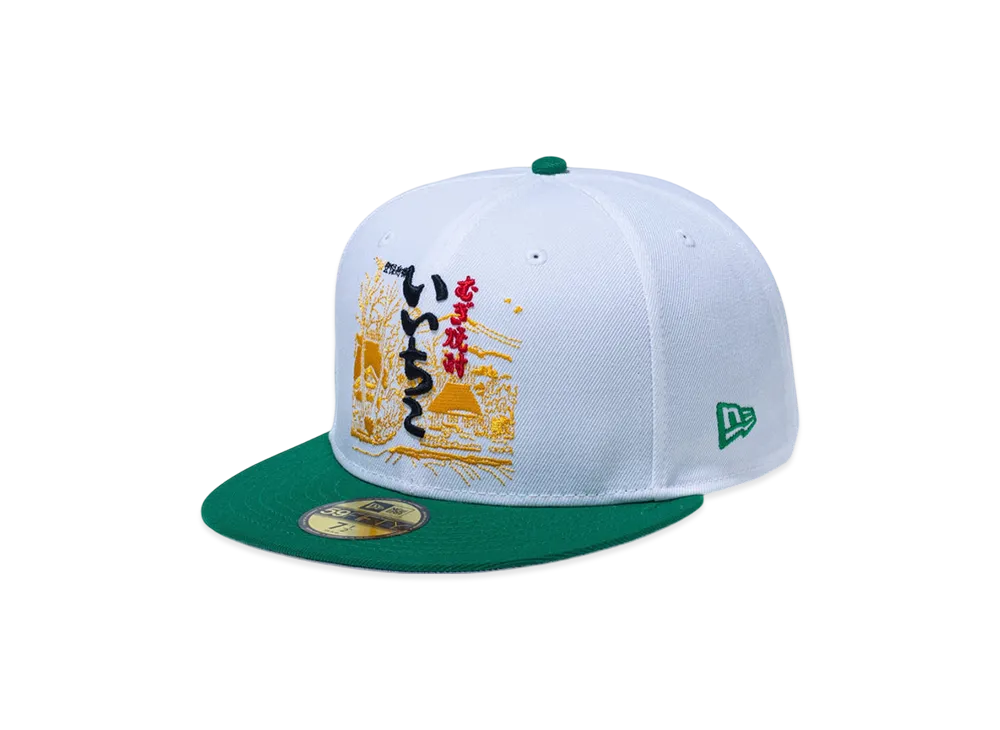 ニューエラ x いいちこ 59フィフティ "ホワイト/ケリーグリーン"