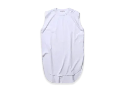ATON Supima Air 12/- Round Hem Tank Top "White"