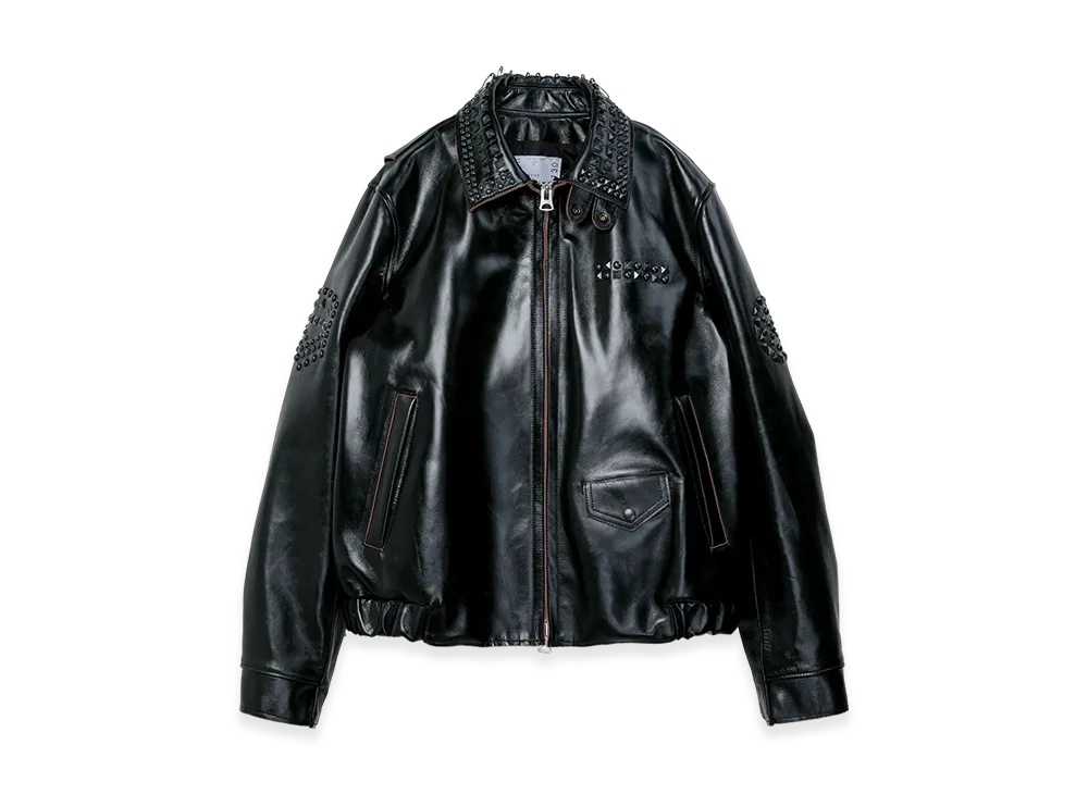 sacai Studded Leather Jacket "Black"