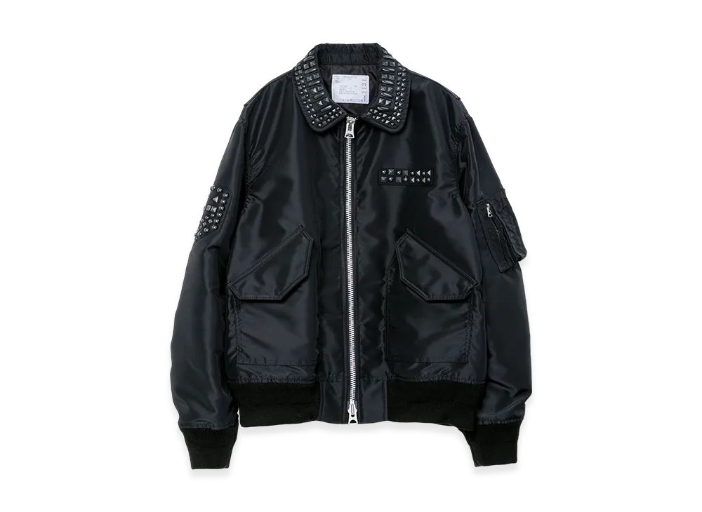 sacai Studded Nylon Twill Blouson "Black"